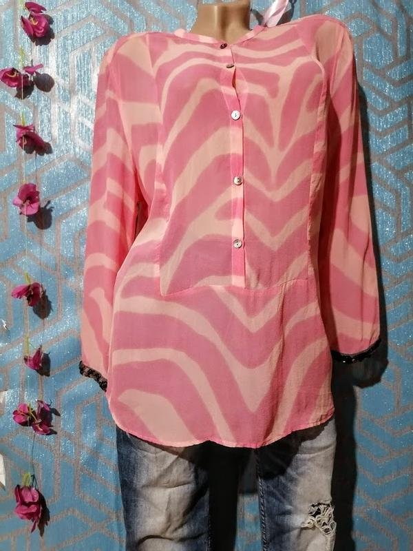 Women Custommade Shirt Pink Silk 40