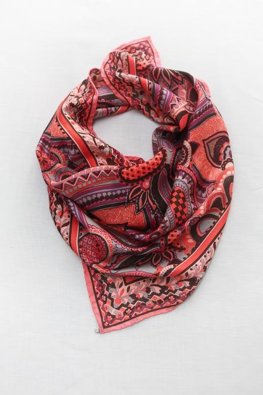 Женский Etro Шарф Коралловый Шелк