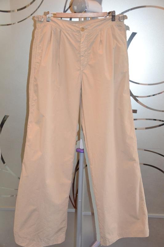 Men Closed Trousers Beige Cotton 33 / L / 48