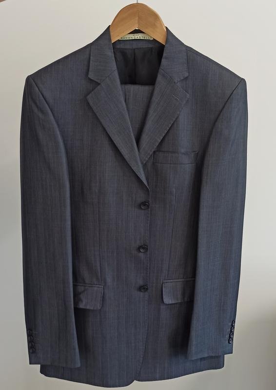 Homme UOMO Ramon Castelli Costume Gris Laine 36 /