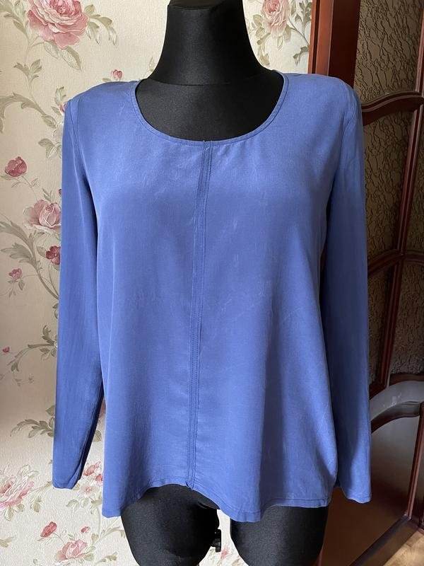 Женская American Vintage Блузка Тёмно-синяя Шёлк