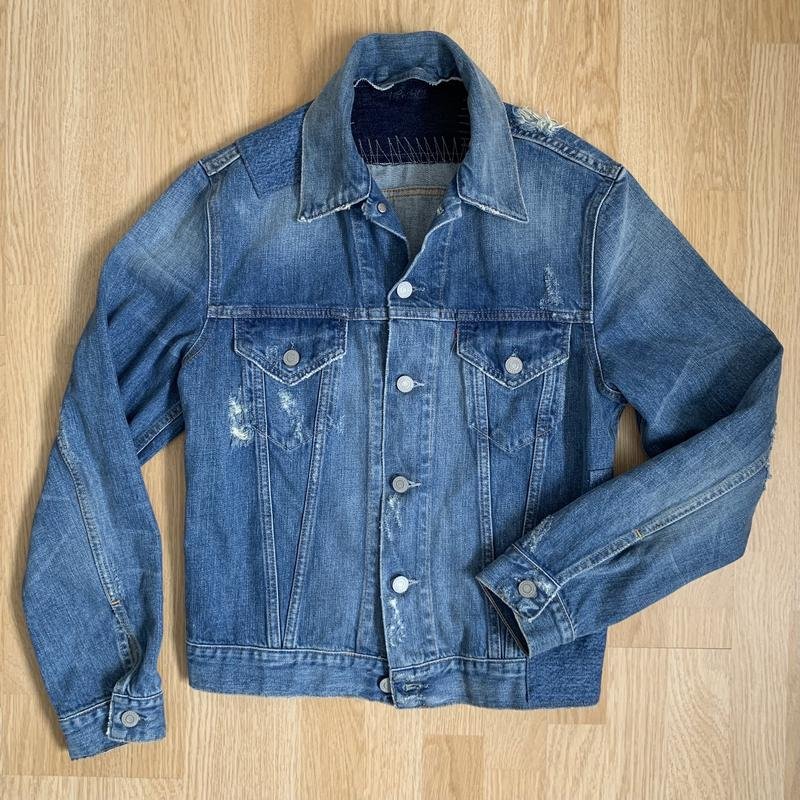 Women Levi's Jacket Navy Denim 38 / M / 46