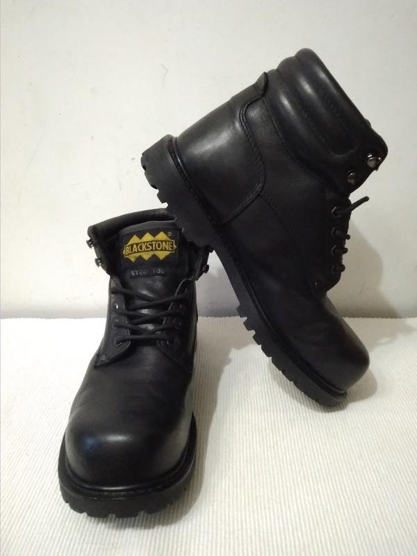 Uomo Blackstone Stivali Nero Pelle 40.5