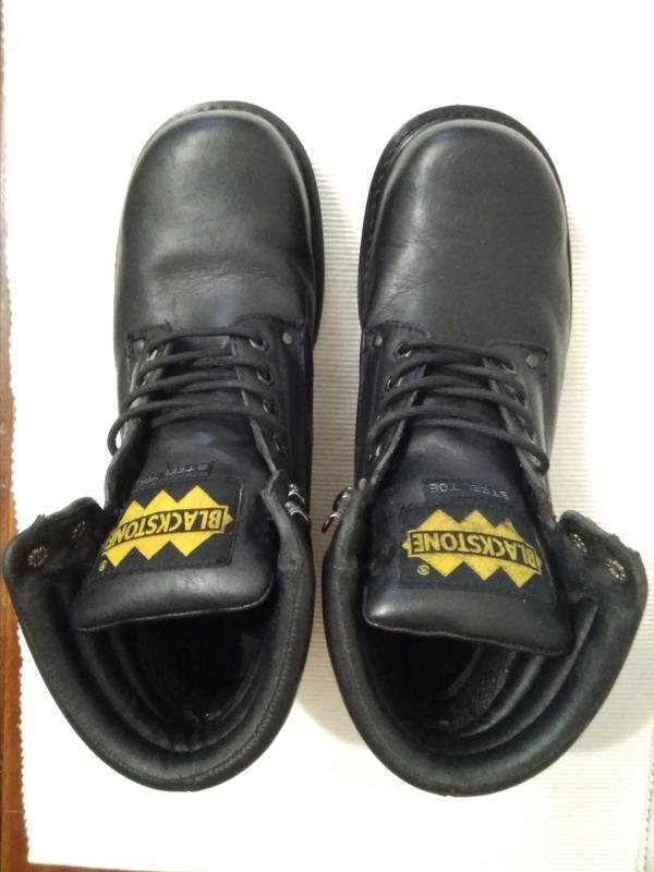 Uomo Blackstone Stivali Nero Pelle 40.5