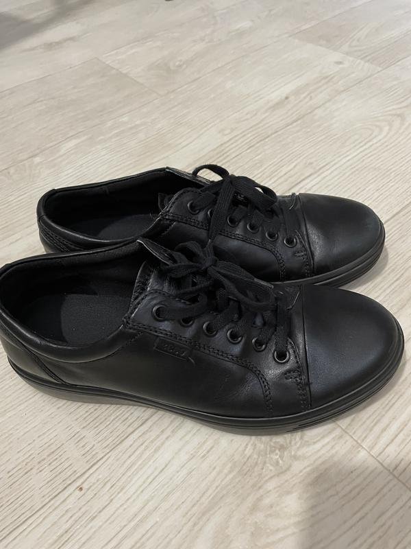 Herren Ecco Stiefel Schwarz Leder 38