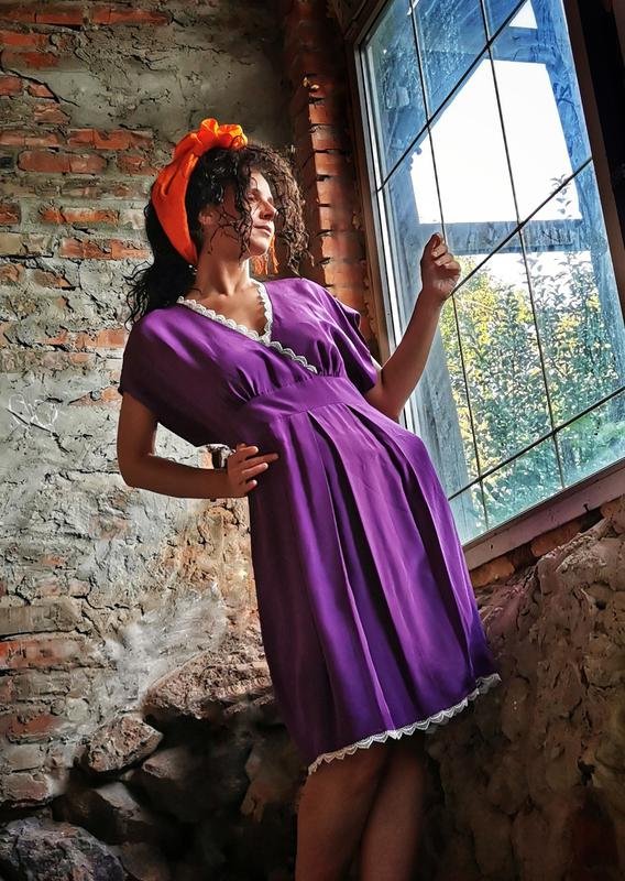 Женское Tibi Платье Сиреневое Шелк 36 / S / 44