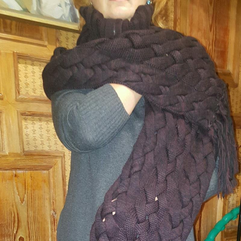 Женский Canali Шарф Фиолетовый Вискоза