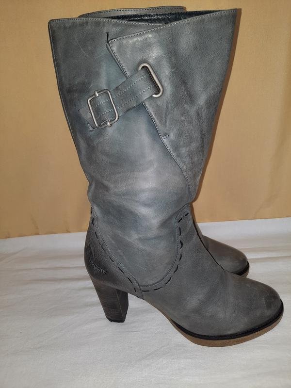 Женские Bugatti Сапоги Серый Кожа 39