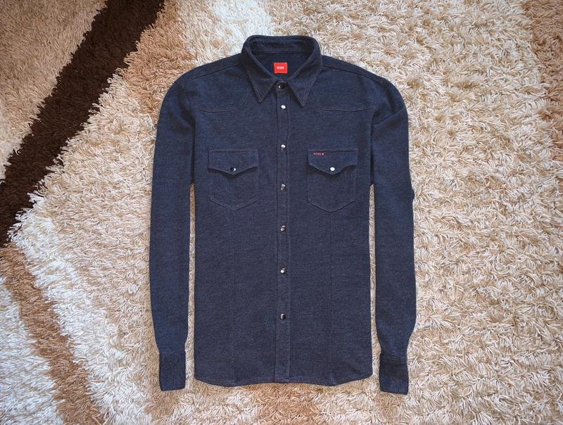 Мужская Boss Рубашка Серый 42 / XL / 50