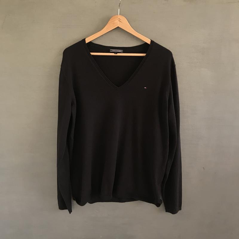 Uomo Tommy Hilfiger Maglione Nero Nylon 40 /L / 48