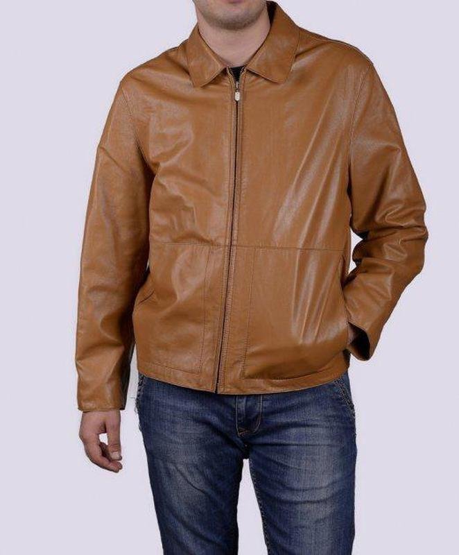 Herren Ballin Jacke Braun Leder 46 / 3XL / 54