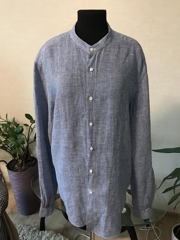 Men Liu Jo Shirt Navy Linen 38 / M / 46