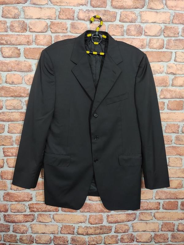 Homme Canali Costume Noir Laine 40 /L / 48