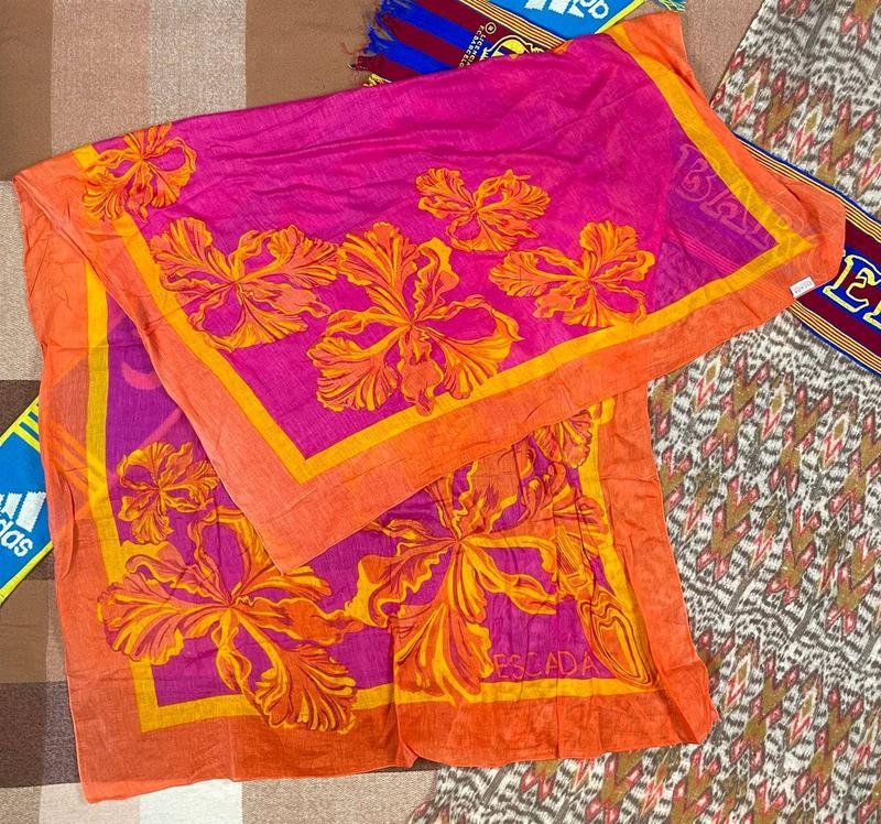 Damen Escada Schal Orange Einheitsgröße