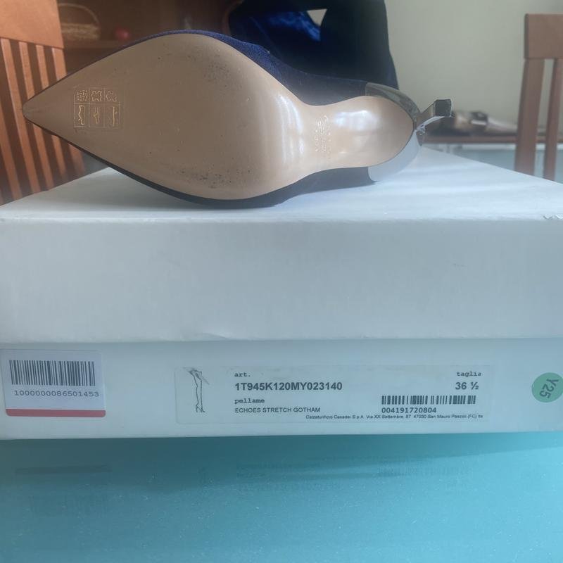 Donna Casadei Stivali Blu Navy Velluto 36.5