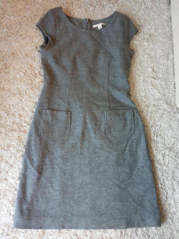 Femme Banana Republic Robe Grise Laine 34 / XS /