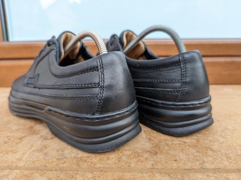 Men Clarks Heels Black Leather 39.5