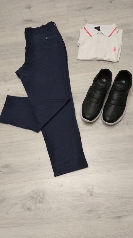 Мужские Benvenuto Брюки Синий Эластичные 38 / XL /