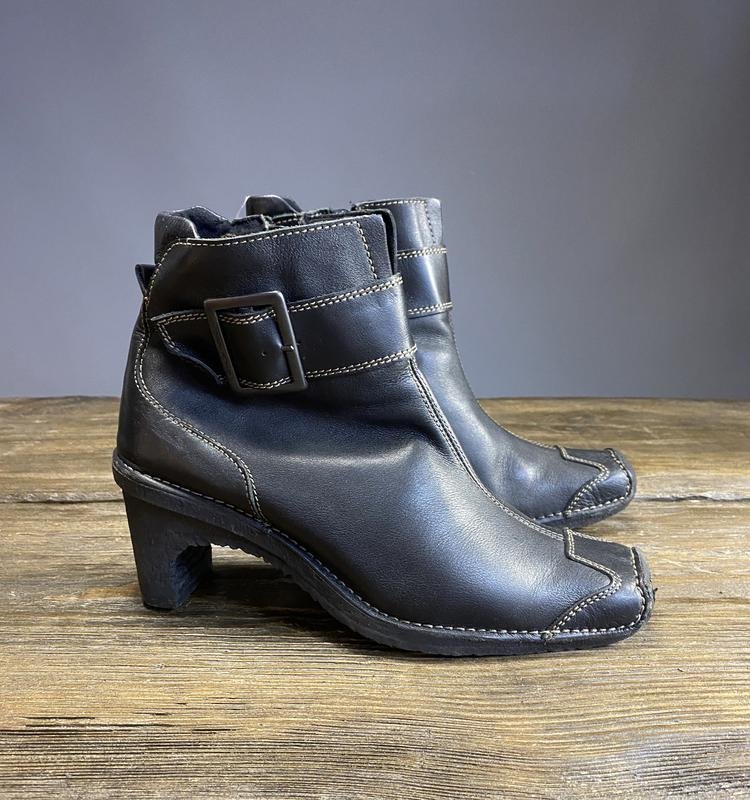 Women Camel Active Ankle Boots Black Leather 40