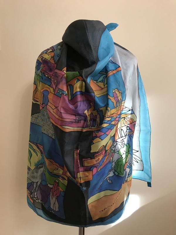 Women Ballin Scarf Turquoise Silk
