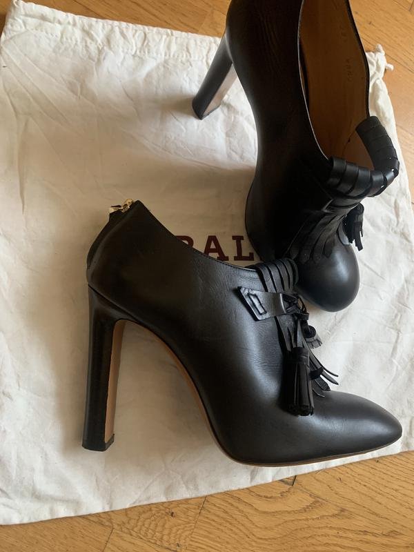 Damen Bally Stiefeletten Schwarz Leder 39.5