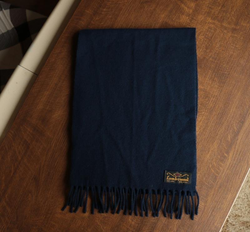 Мужской Diesel Шарф Тёмно-синий Шерсть