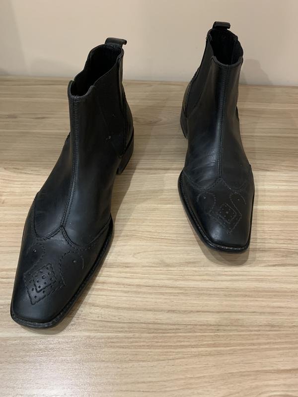 Homme Gianfranco Ferre Bottes Noires Cuir 42.5