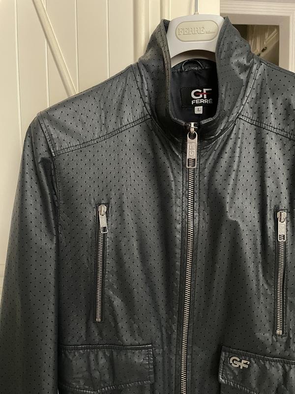 Homme Gianfranco Ferre Veste Noir Cuir 42 / XL /