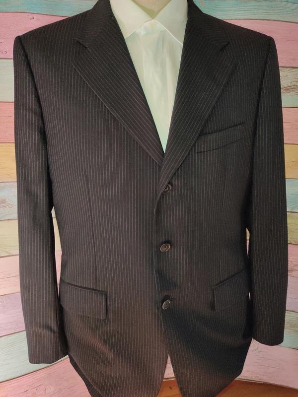 Men Corneliani Blazer Black Wool 44 / XXL / 52