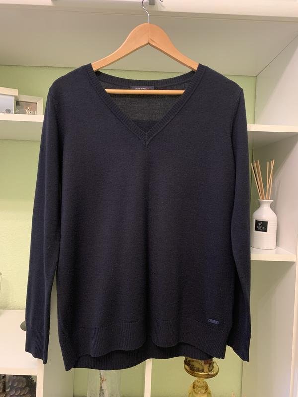 Women Mike Davis Sweater Navy 50% Wool 36 / S / 44