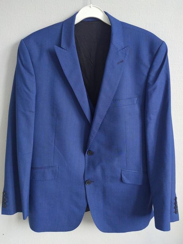 Men Ben Sherman Blazer Navy Wool 44 / XXL / 52