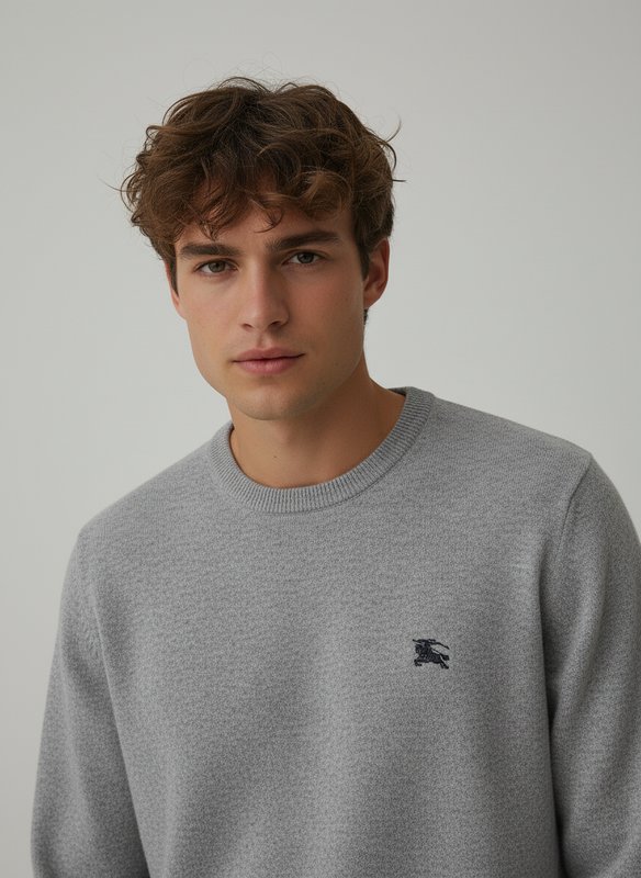 Men Burberry Sweater Grey Polyamide 38 / M / 46
