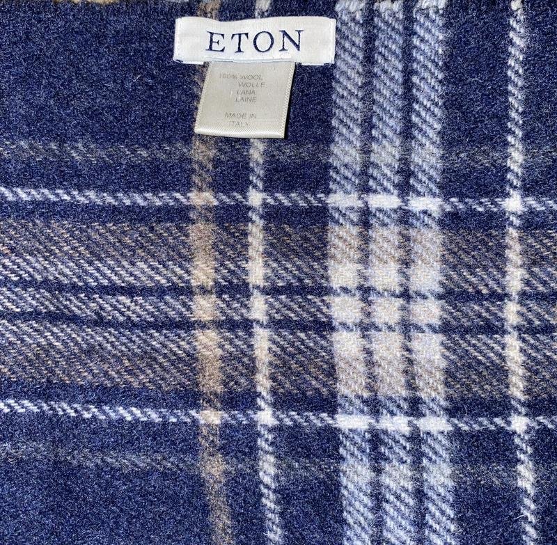 Homme Eton Écharpe Bleu Marine Taille Unique