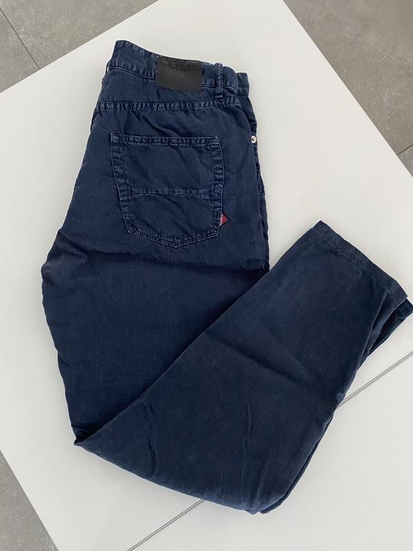 Homme Iceberg Pantalon Bleu Lin 32