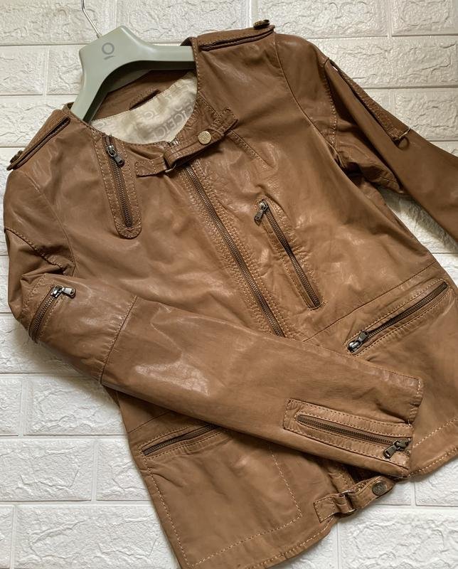 Damen Iceberg Jacke Braun Leder 40 / L / 48