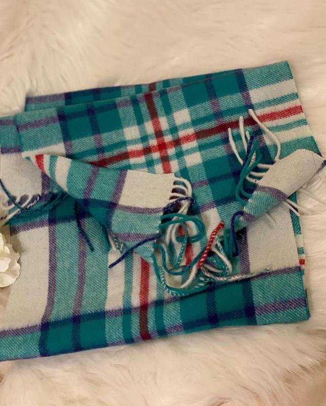Women Scarf Turquoise Wool One size