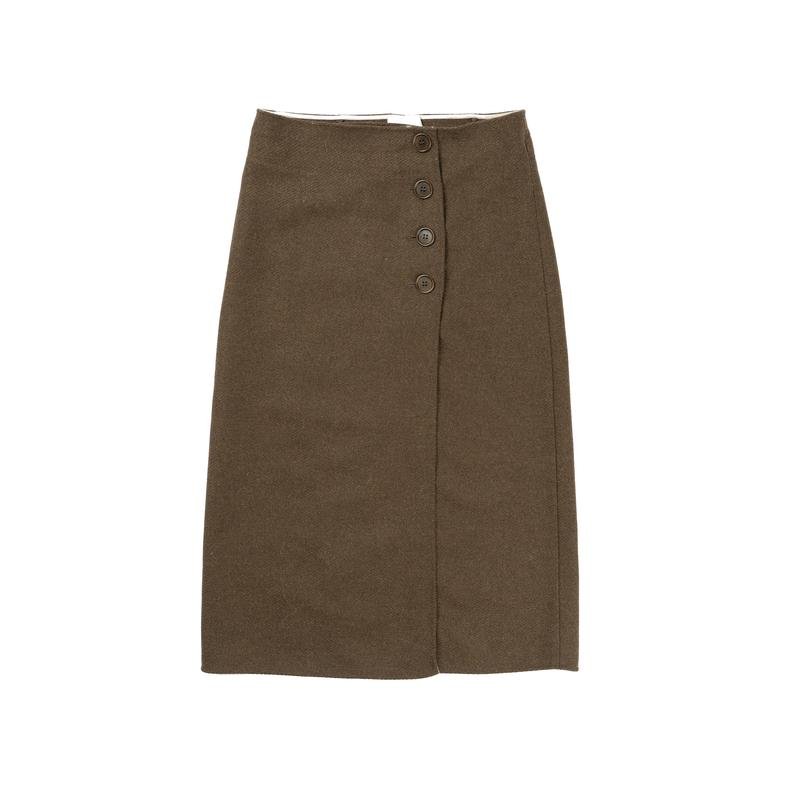 Женская Rue Blanche Юбка Коричневая Шерсть 36 / S