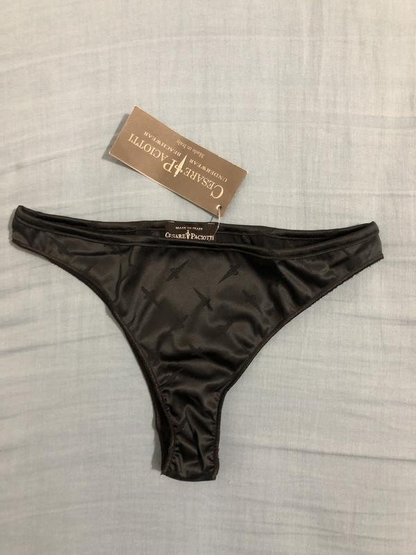 Women Cesare Paciotti Brazilian Briefs Black Satin
