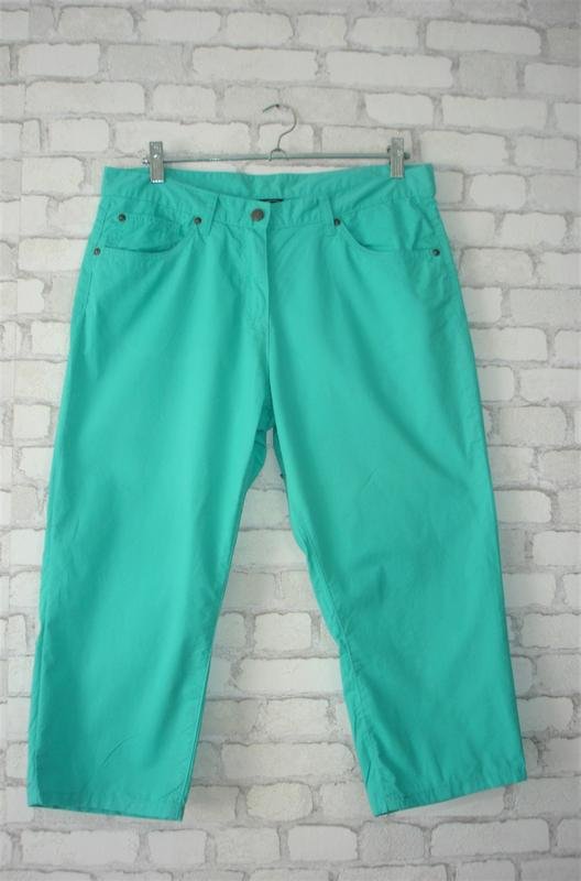 Women ARTIOLI Trousers Turquoise Cotton 44 / XXL /