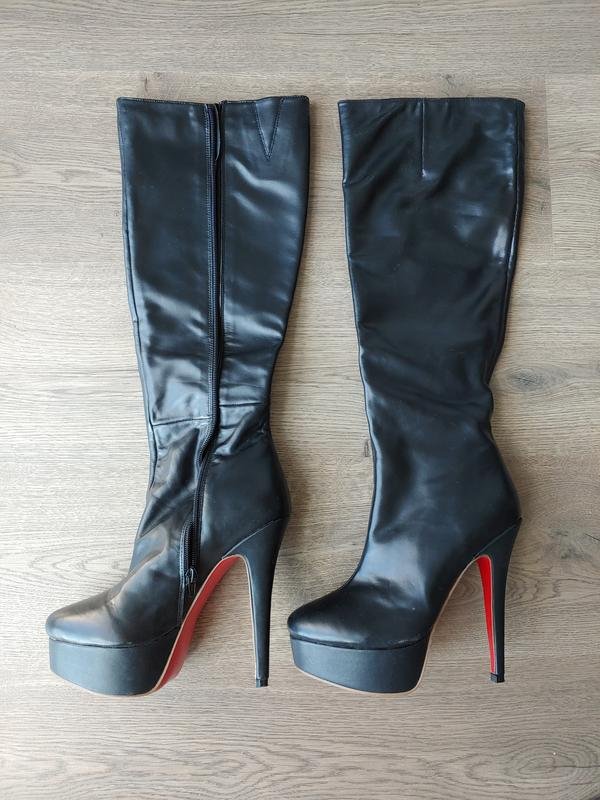 Women Christian Louboutin Boots Black 38