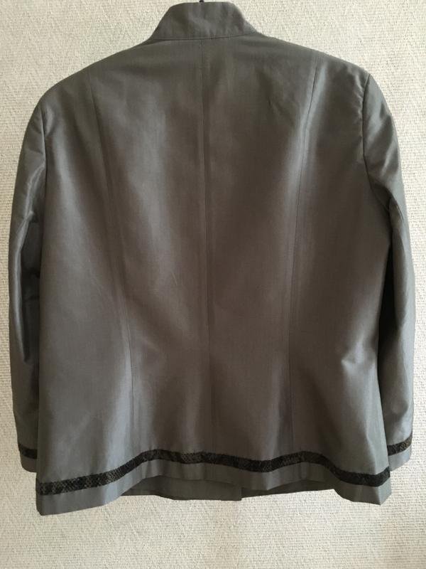 Damen Cerruti Blazer Khaki Seide Baumwolle XL