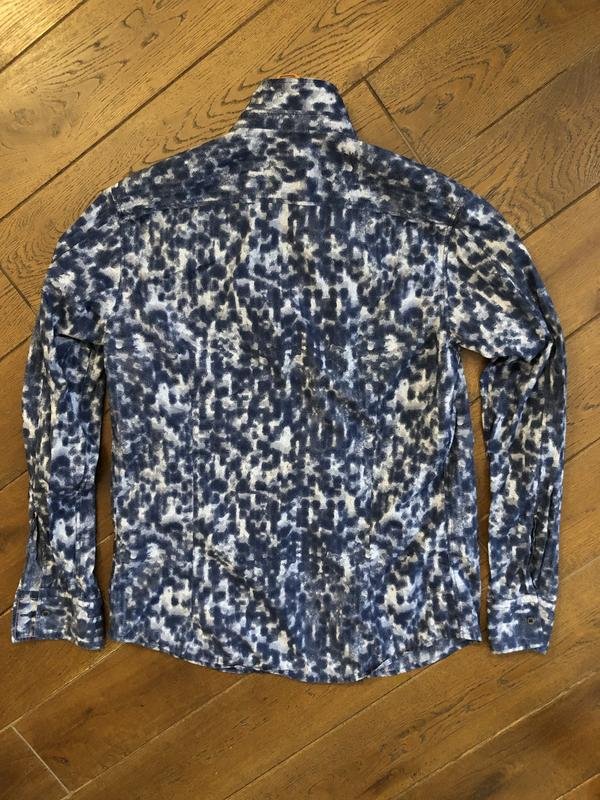 Мужской BOSS Orange Рубашка Тёмно-синий Хлопок 36