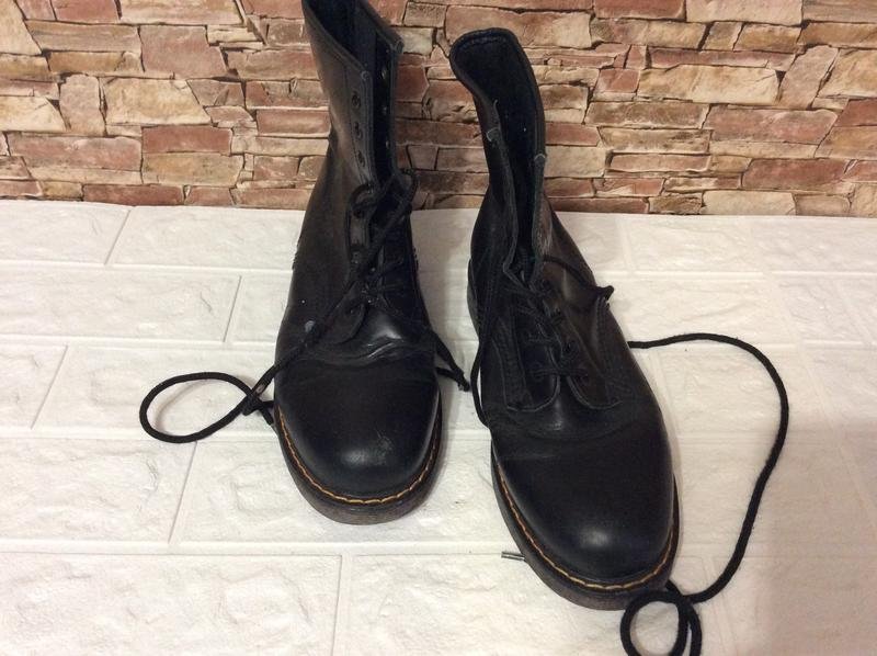 Мужские AMI Ботинки Чёрные Кожа 41