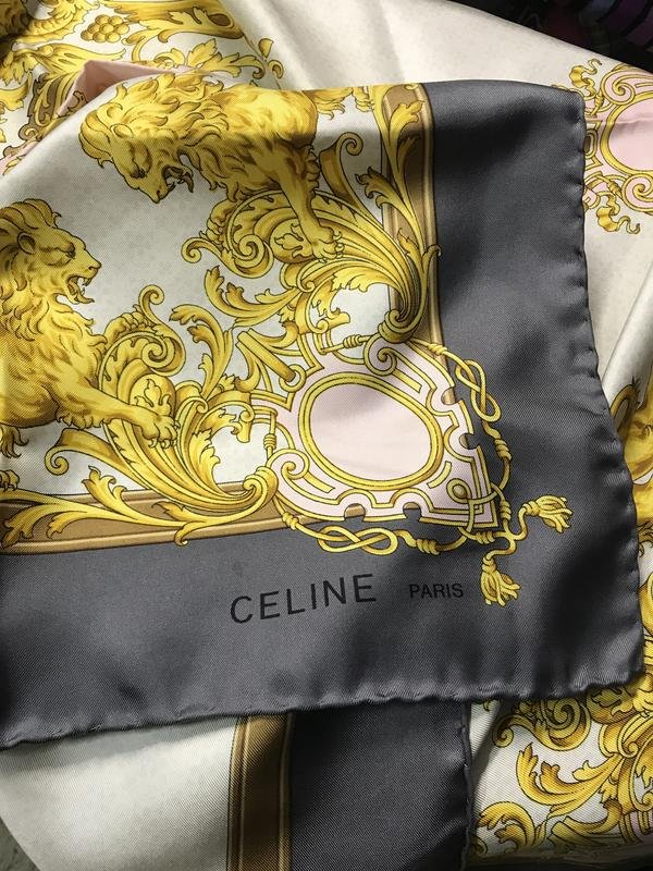 Donna Celine Sciarpa Bianca Sete