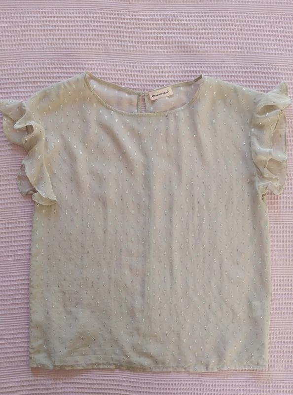 Женская Custommade Блуза Серебристый Шелк 36 / S /